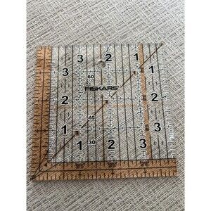 Fiskars Quilting Ruler Square 4.5" x 4.5" Acrylic Clear Precision Cutting Tool